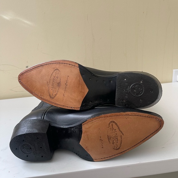 NWT Alberta Boot Company Black Cowhide Cowboy Western Boots Women Size 7 US - Picture 3 of 8